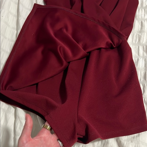 Kimchi Blue Maroon Wrap Romper - Picture 3 of 3